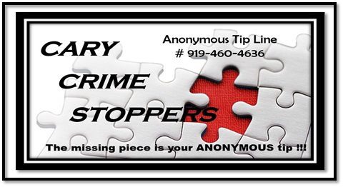 A banner of cary crimestoppers